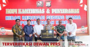 Theopilus Ginting Hadiri Kopi Kamtibmas dan Penyerahan Hibah Renovasi Gedung Utama Polres Tanah Karo