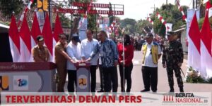 Didampingi Menhan, Presiden Jokowi Resmikan Jalan Inpres di Kabupaten Madiun