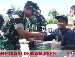 Danrem 142/Tatag Bagikan Sembako kepada Anak Yatim dan Piatu serta Berkebutuhan Khusus pada Acara Penutupan TMMD Ke-119