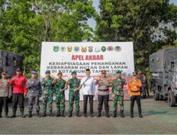 Pemerintah Kota Dumai Bersama TNI dan Polri Menggelar Apel Akbar Kesiapsiagaan Penanganan Kebakaran Hutan dan Lahan Karhutla