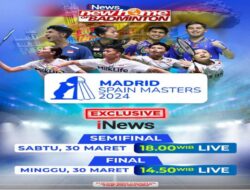 Live Eksklusif di iNews, Saksikan 4 Jagoan Indonesia di Semifinal Spain Masters 2024