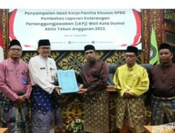 Pemerintah Kota Dumai Hadiri Penyampaian Pansus DPRD Terkait Laporan LKPJ Dalam Rapat Paripurna