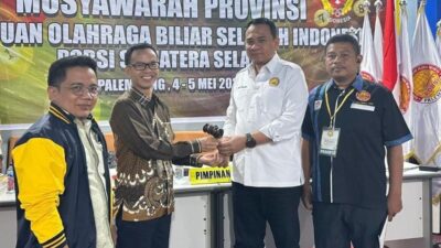 Andie Dinialdie Kembali Pimpin Pengprov POBSI Sumatera Selatan