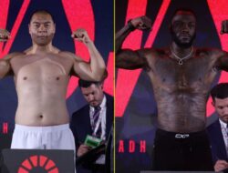 Prosesi Timbang Badan, Zhang Zhilei Lebih Berat 68,2 pound ketimbang Deontay Wilder