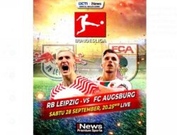 Duel Seru RB Leipzig vs FC Augsburg di Bundesliga, Live iNews Besok Malam Pukul 20.30 WIB