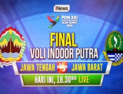 Saksikan Pertandingan Final Cabor Voli Putra PON XXI Aceh-Sumut 2024, Live di Inews Sore Ini Pukul 18.30 WIB