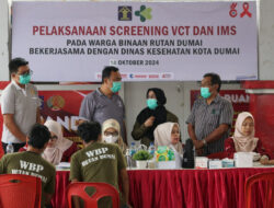 Rutan Dumai Bersama Dinas Kesehatan Kota Dumai Gelar Screening VCT, IMS dan TB Paru Terhadap Warga Binaan