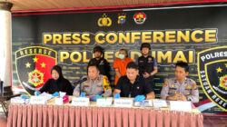 Polres Dumai Menggelar Press Release Tindak Pidana Terkait Perlindungan Pekerja Migran