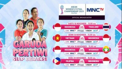 MNCTV Tayangkan Perjuangan Garuda Pertiwi di Ajang ASEAN Women Futsal Championship 2024