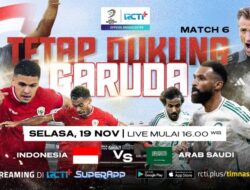 Streaming Pertandingan Timnas Indonesia vs Arab Saudi di RCTI+ SuperApp