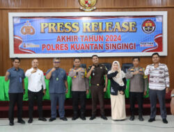 Polres Kuansing Gelar Press Release Pemusnahan Barang Bukti Narkotika