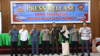 Polres Kuansing Gelar Press Release Pemusnahan Barang Bukti Narkotika